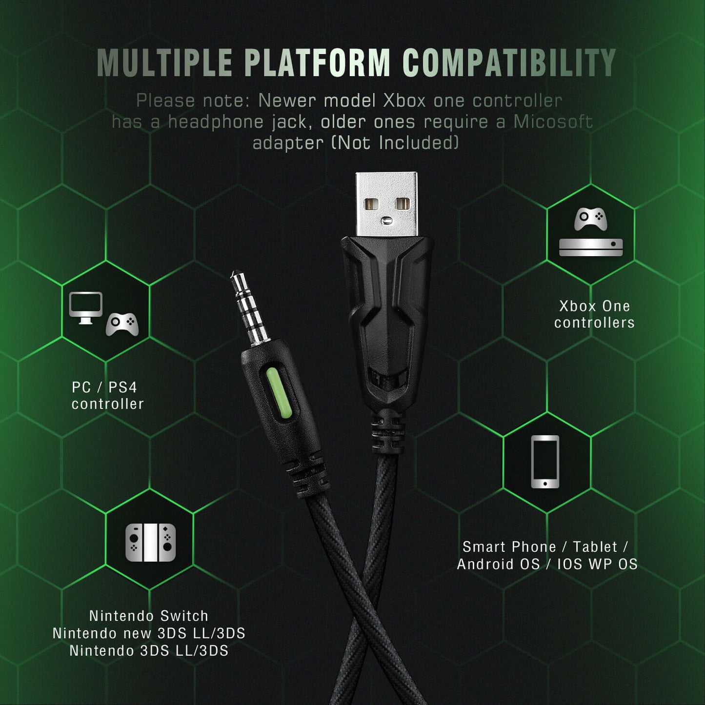K2 Green Gaming Headset
